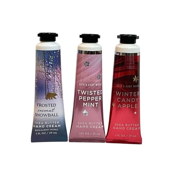 Bath and Body Works 3 Christmas Scented Shea Butter Hand Creams - 1 FL OZ Each - Picture 2 of 7